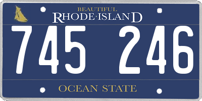 RI license plate 745246
