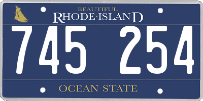 RI license plate 745254