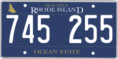 RI license plate 745255