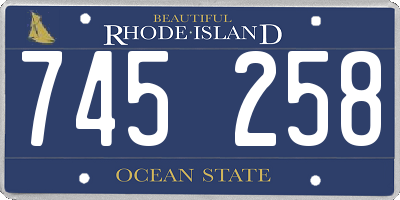 RI license plate 745258