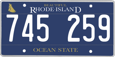 RI license plate 745259