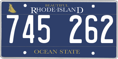 RI license plate 745262