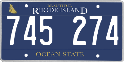 RI license plate 745274