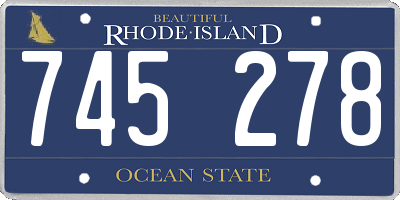 RI license plate 745278