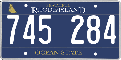 RI license plate 745284