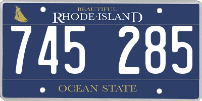 RI license plate 745285