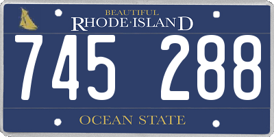 RI license plate 745288