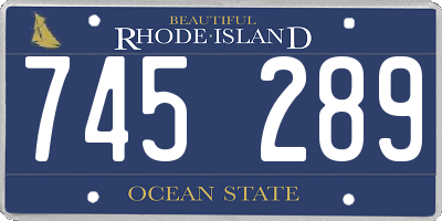 RI license plate 745289