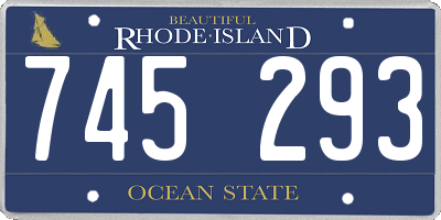 RI license plate 745293