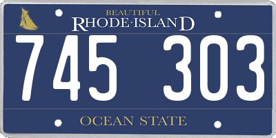 RI license plate 745303