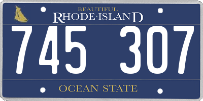 RI license plate 745307