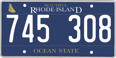 RI license plate 745308