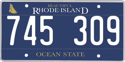 RI license plate 745309