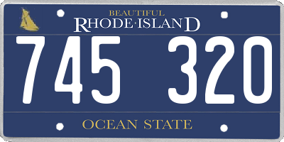 RI license plate 745320