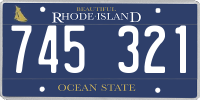 RI license plate 745321