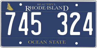 RI license plate 745324