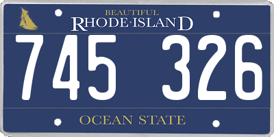 RI license plate 745326