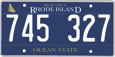 RI license plate 745327