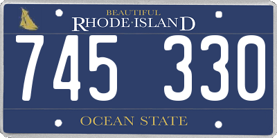 RI license plate 745330