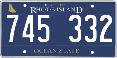 RI license plate 745332