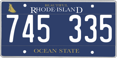 RI license plate 745335