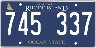 RI license plate 745337