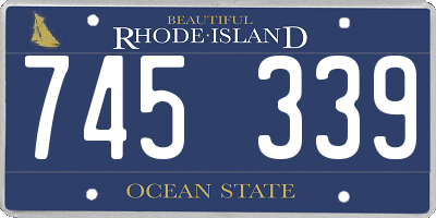 RI license plate 745339
