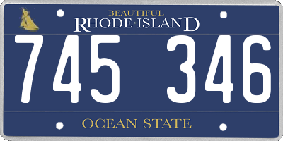 RI license plate 745346