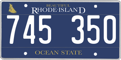 RI license plate 745350
