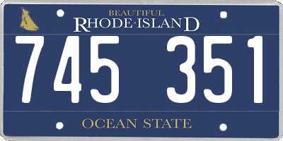 RI license plate 745351