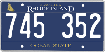 RI license plate 745352