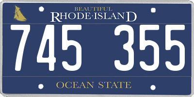 RI license plate 745355
