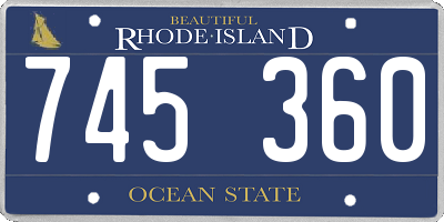 RI license plate 745360