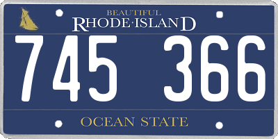 RI license plate 745366