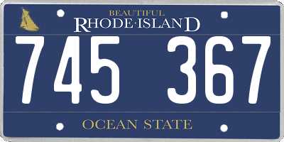RI license plate 745367
