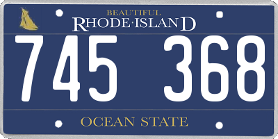 RI license plate 745368