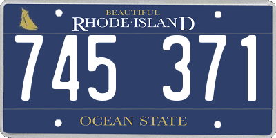 RI license plate 745371