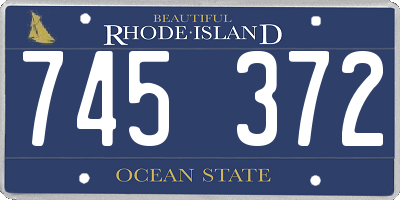 RI license plate 745372