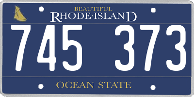 RI license plate 745373