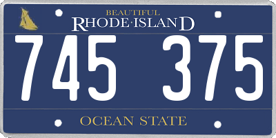 RI license plate 745375