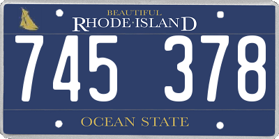RI license plate 745378