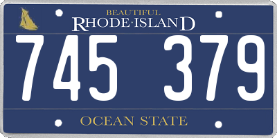 RI license plate 745379