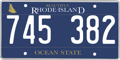 RI license plate 745382