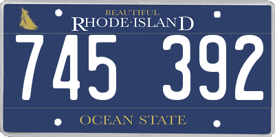 RI license plate 745392
