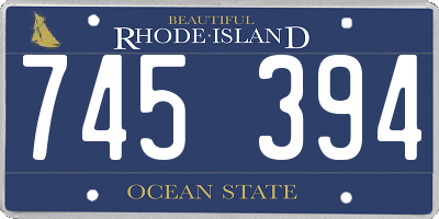 RI license plate 745394