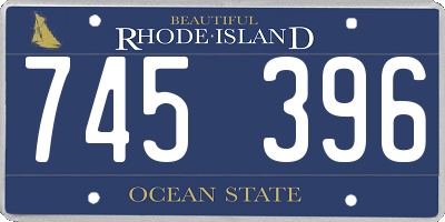 RI license plate 745396