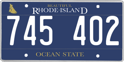 RI license plate 745402