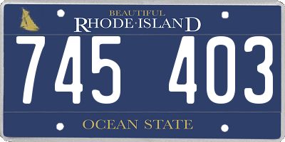 RI license plate 745403
