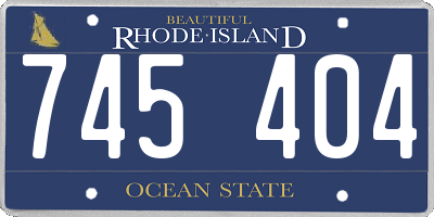 RI license plate 745404