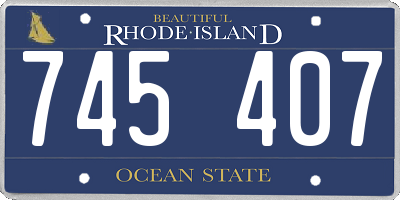 RI license plate 745407